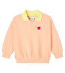 Хлопковый свитшот с вышивкой в виде сердца Mini Rodini, Pink - фото