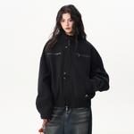 Куртка Unisex Stand Collar Moderate ZIAREL, черный with removable logo - фото 4