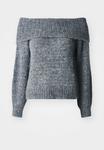 Джемпер ONLY ONLMARIE OFF SHOULDER, Medium Grey Melange/Mottled Grey - фото 5