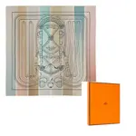 HERMES Шёлковый шарф Mulberry бежевый, Beige - фото