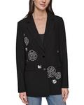 Блейзер с рисунком розы KARL LAGERFELD PARIS, черный - фото