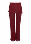 Брюки Noisy May BEIN FOLD DOWN DESIGN, Weinrot/Dark Red - фото 7