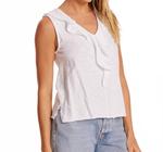 Белая майка с воротником-рюшей Mod-O-Doc - фото 3