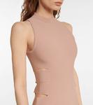 Платье миди с вырезом ALAÏA, бежевый - фото 4