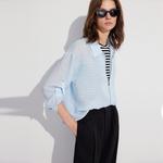 ELLE Рубашка Women's Blue Lapel Moderate - фото 4