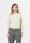 Джемпер Vero Moda VMBANG O-NECK PULLOVER BOO, Birch/Off-White - фото