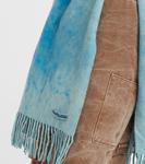 Шерстяной шарф Acne Studios, синий - фото 3