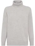 Кашемировый джемпер с высоким воротником Brunello Cucinelli, серый - фото