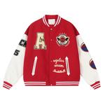 A chock Бейсбольная куртка унисекс, Красный - фото 7