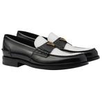 PRADA Лоферы мужские черно-белые - фото 4