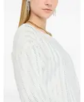 Свитер со стразами Liu Jo, белый - фото 3