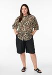 Блуза Zizzi MIT BRUSTTASCHEN, Leopard Aop/Brown - фото 2