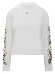 Лонгслив с цветочным принтом OFF-WHITE, белый - фото