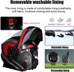 Шлем Halying модульный, черный / серый - фото 3