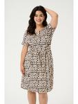Платье KCmella, стандартного кроя, в черно-песочный горошек KAFFE curve - фото 3