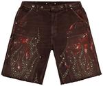 Шорты Hellstar Studded Denim Shorts 'Brown', коричневый - фото