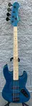 Бас-гитара GAMMA Custom J24-02, 4-струнная модель Beta, сине-голубой кленовый топ - фото 2