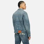 Джинсовая куртка мужская джинсовая синяя Evisu, синий - фото 4