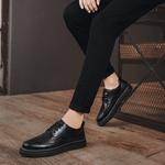 Повседневные мужские туфли черные экстравагантные - фото 7