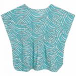 Синее хлопковое пончо Michael Kors, синий - фото