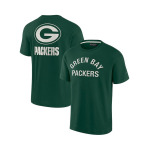 Мужская и женская зеленая супермягкая футболка Green Bay Packers с коротким рукавом Fanatics Signature, зеленый - фото