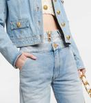 Джинсы-трансформеры high-rise Balmain, 6FF Bleu Jean - фото 4