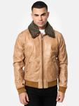 Кожаная куртка Tazzio, кэмел - фото 4