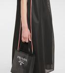 Платье миди из сетки Prada, Black+Begonia+Fuoco - фото 5