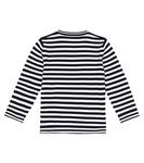 Полосатый хлопковый свитер Brunello Cucinelli, синий - фото 4