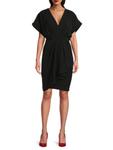 Мини-платье со складками DKNY, черный - фото