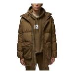 Пуховик Nike Air Jordan с логотипом и молнией (mid-length), темно-зеленый - фото 3