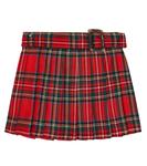 Плиссированная юбка из натуральной шерсти в клетку тартан Dolce&Gabbana Kids, красный - фото