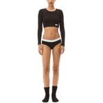 Рибbed кроп-топ Alexander Wang, черный - фото 4