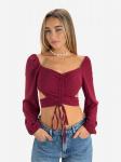 Elara Блузка в бордовом цвете - фото 2
