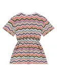 Платье с узором зигзаг Missoni Kids, розовый - фото 3