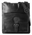 Сумка через плечо X-Zone, натуральная кожа, черный - фото