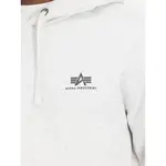 Худи Alpha Industries Basic Small Logo, серый - фото 5