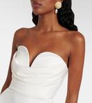 Свадебное платье из креп-сатина Alex Perry, белый - фото 4