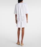 Многоярусное хлопковое мини-платье Alaïa, Blanc - фото 3