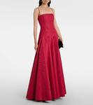 Платье-бюстье Gracia плиссированное муаровое mikado Emilia Wickstead, Red - фото 2