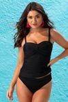 Танкини на съемных бретелях Санта Моника без косточек Pour Moi, черный - фото 2