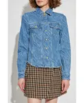Джинсовая рубашка Ganni, синий - фото 3