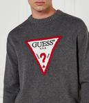 Свитер Guess Jeans Regular Fit с логотипом, серый / белый / красный - фото 4