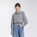 ELLE Рубашка Women's Black White Lapel Moderate - фото 4