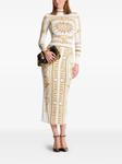 Balmain облегающее платье с графичным принтом, белый - фото 2