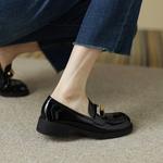 Лоферы женские черные/хаки FMM - фото 7