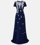 Платье с вышитым бантом Carolina Herrera, Midnight Multi - фото