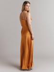Атласное платье-комбинация макси eden Ghost, оранжевый - фото 4