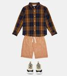 Рубашка из хлопковой смеси в клетку Танго Bonpoint, темно-синий - фото 2