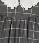 Платье в клетку с декором Il Gufo, Milk - фото 3